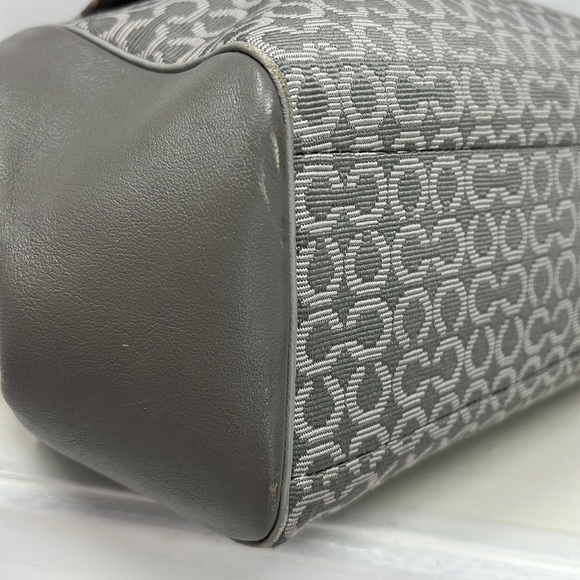 Coach Madeline Madison 25215 Gray Jacquard Leather Satchel Shoulder Crossbody - Picture 9 of 16